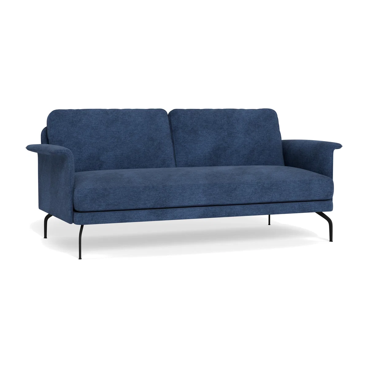 Heal's Iver 3 Seater Sofa Broad Weave Lagoon Black Feet – image 1