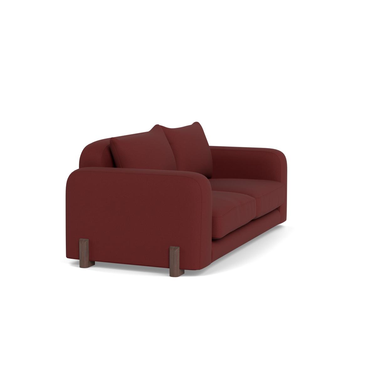 Heal's Nuvola 3 Seater Sofa Capelo Linen-Cotton Etruscan Red Walnut Stained Feet – image 3