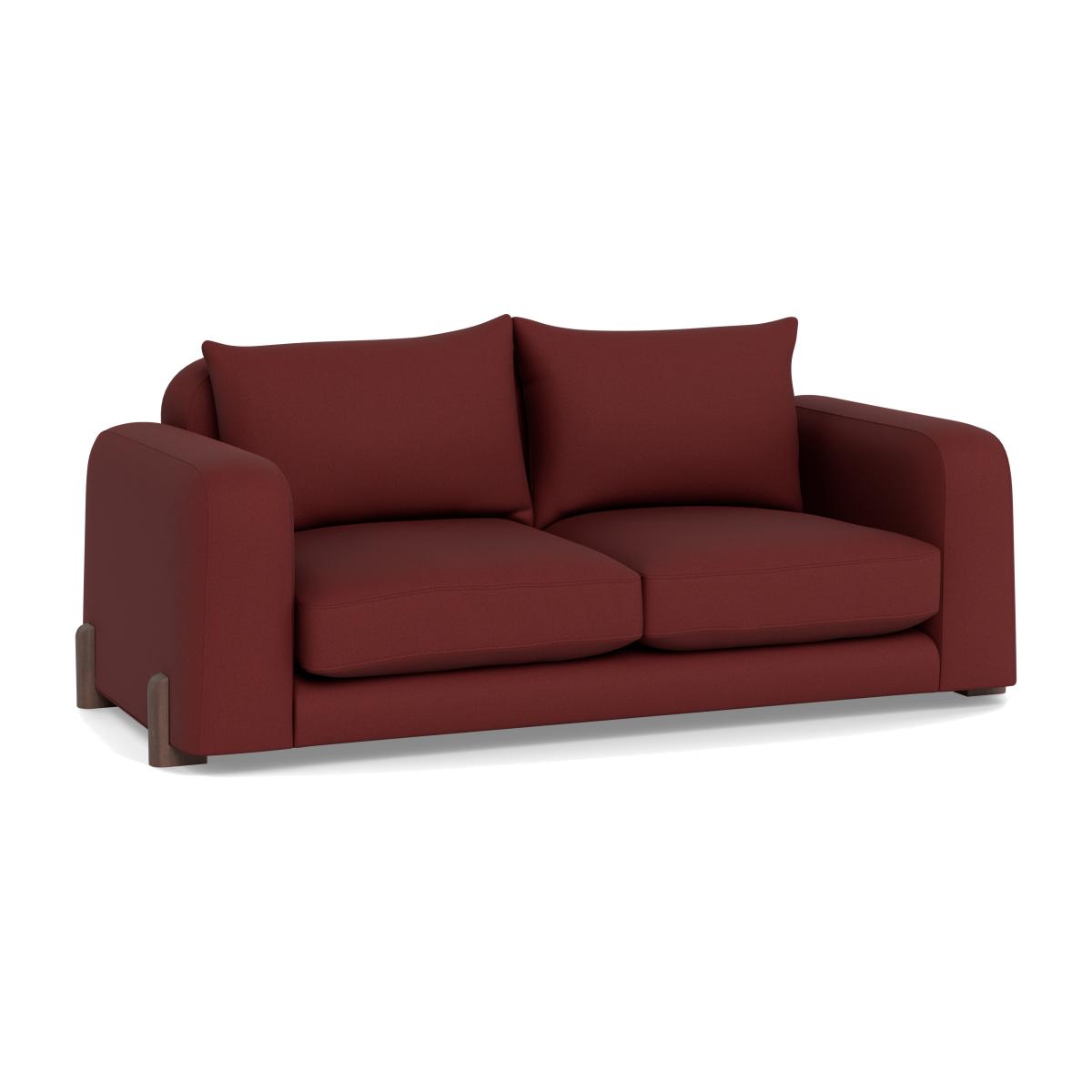 Heal's Nuvola 3 Seater Sofa Capelo Linen-Cotton Etruscan Red Walnut Stained Feet – image 1