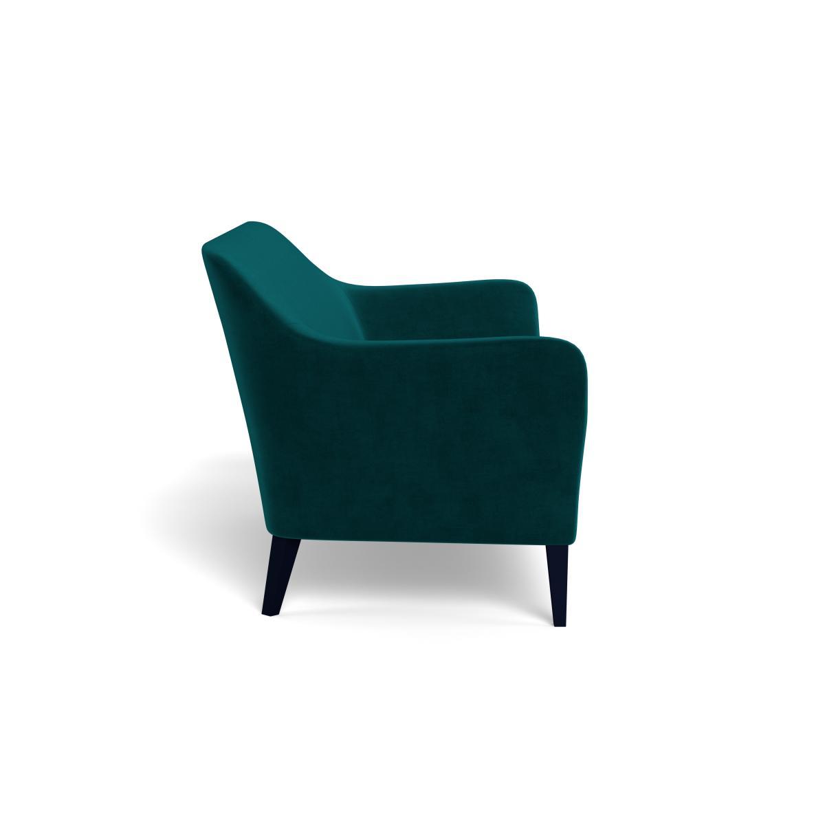 Heal's Wallis 3 Seater Sofa Smart Luxe Velvet Ocean Black Feet - Heal's UK Furniture – image 3