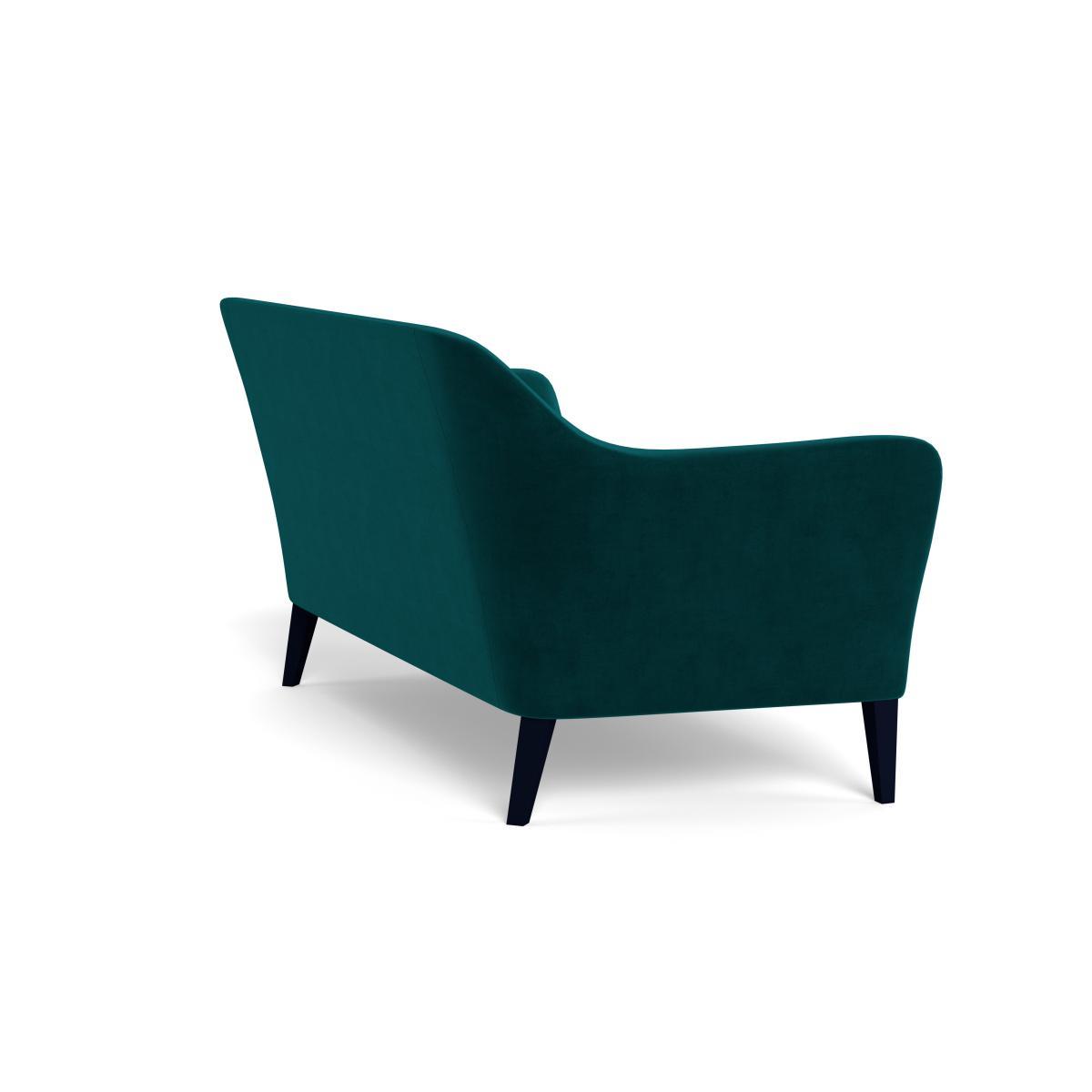 Heal's Wallis 3 Seater Sofa Smart Luxe Velvet Ocean Black Feet - Heal's UK Furniture – image 4