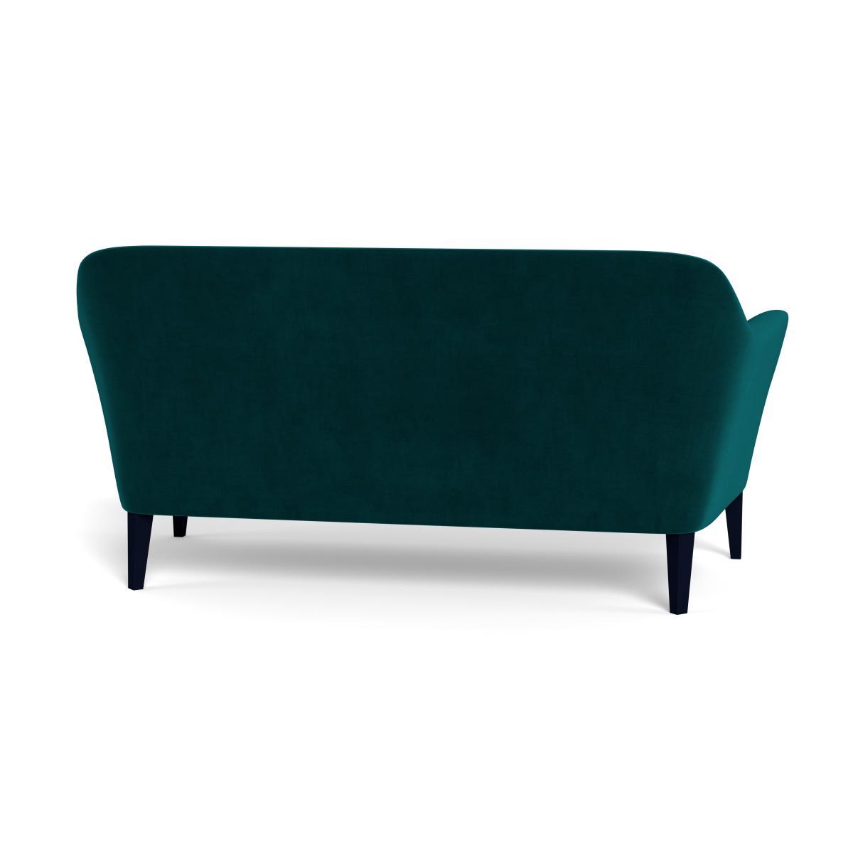 Heal's Wallis 3 Seater Sofa Smart Luxe Velvet Ocean Black Feet - Heal's UK Furniture – image 5