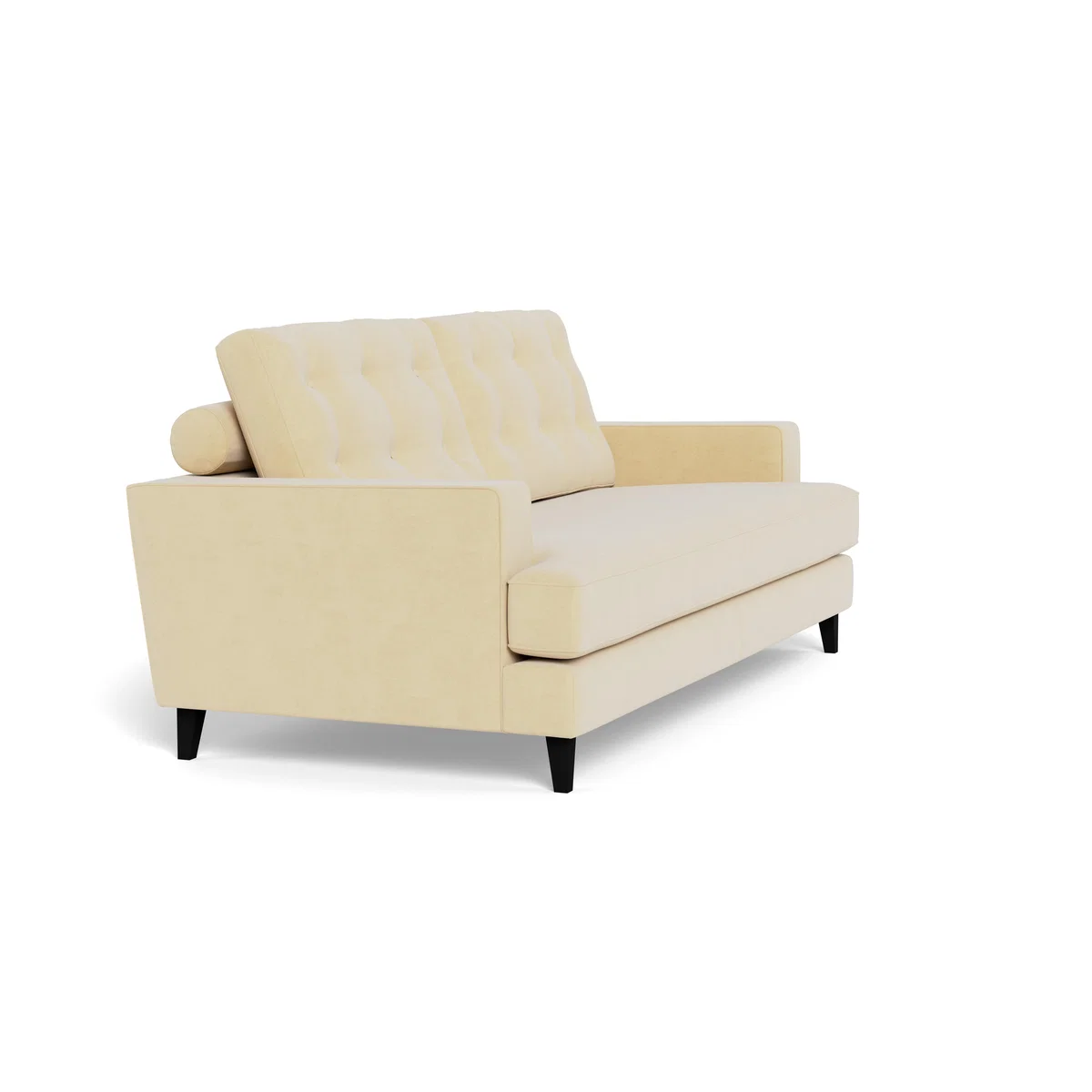 Heal's Mistral 3 Seater Sofa Smart Luxe Velvet Biscuit Black Feet – image 3