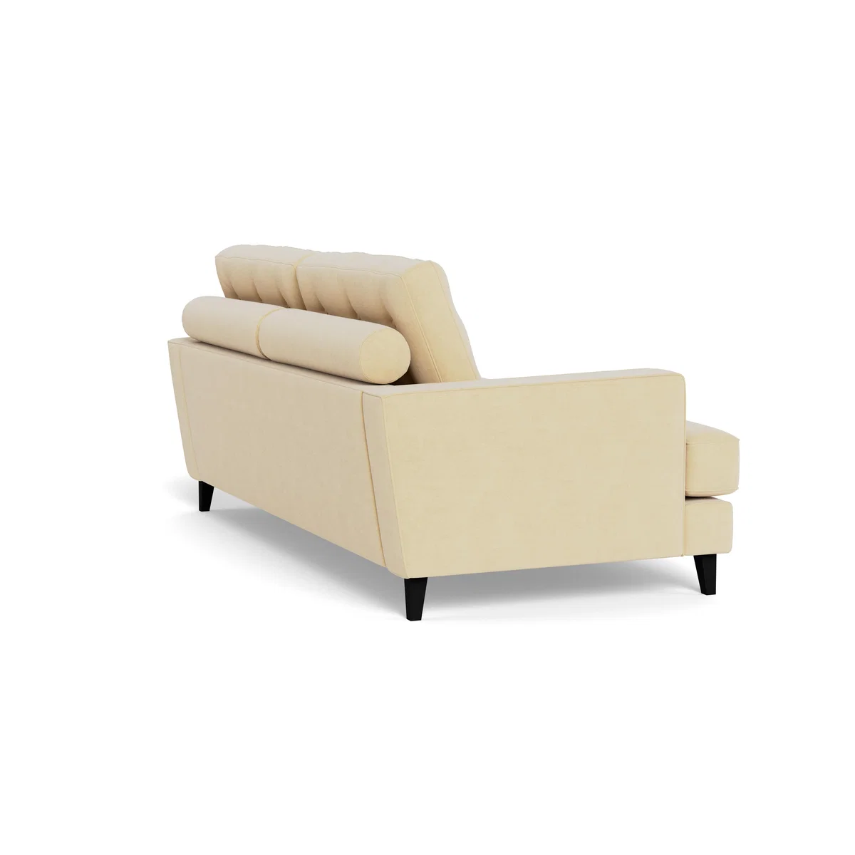Heal's Mistral 3 Seater Sofa Smart Luxe Velvet Biscuit Black Feet – image 5