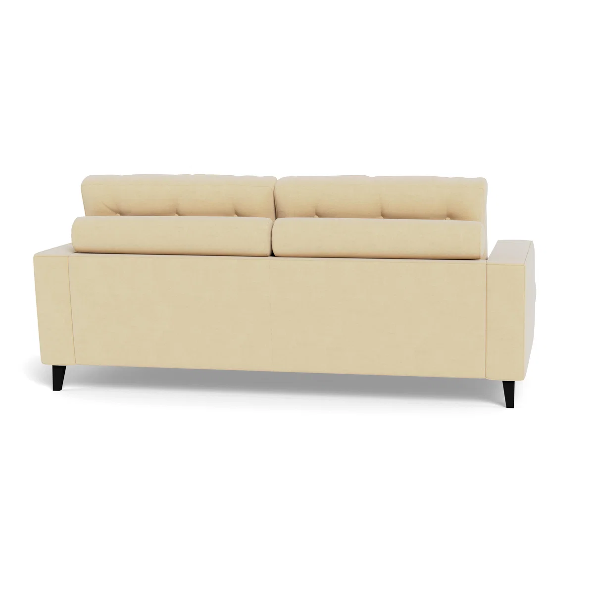Heal's Mistral 3 Seater Sofa Smart Luxe Velvet Biscuit Black Feet – image 6