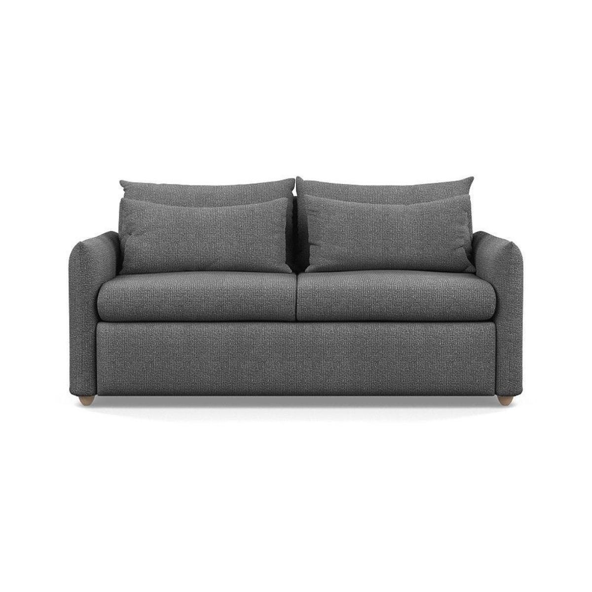 Heal's Pillow 3 Seater Sofa Bed Smart Linen Navy Stained Oak Feet - Heal's UK Furniture – image 16