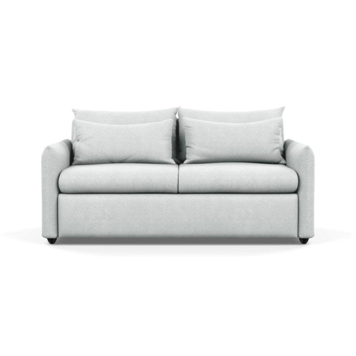 Heal's Pillow 3 Seater Sofa Bed Smart Linen Navy Stained Oak Feet - Heal's UK Furniture – image 23