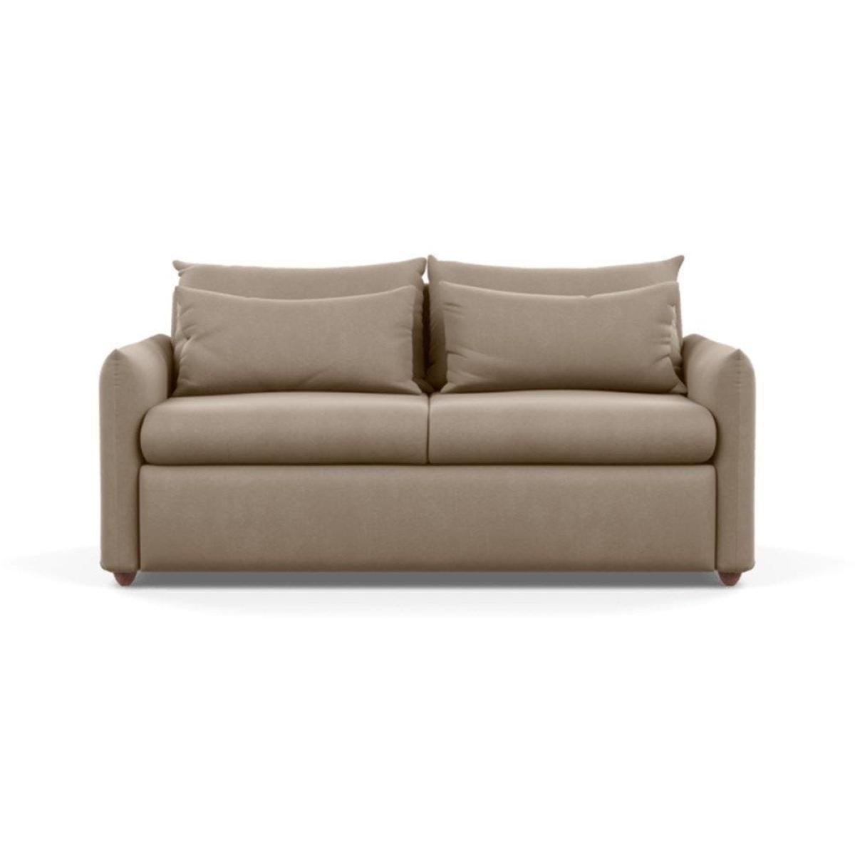 Heal's Pillow 3 Seater Sofa Bed Smart Linen Navy Stained Oak Feet - Heal's UK Furniture – image 28