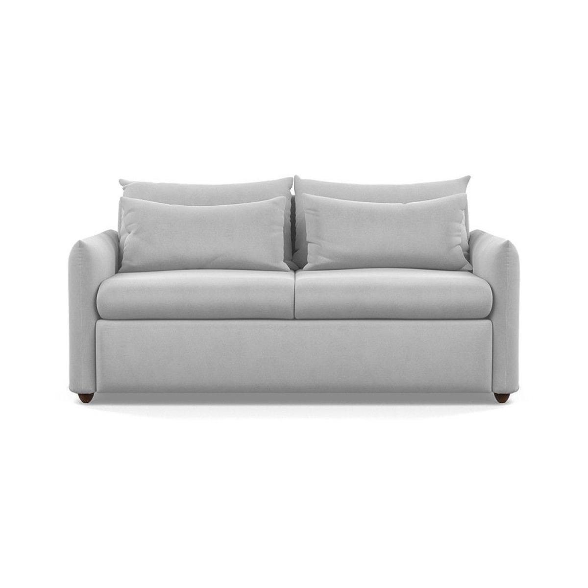Heal's Pillow 3 Seater Sofa Bed Smart Linen Navy Stained Oak Feet - Heal's UK Furniture – image 33