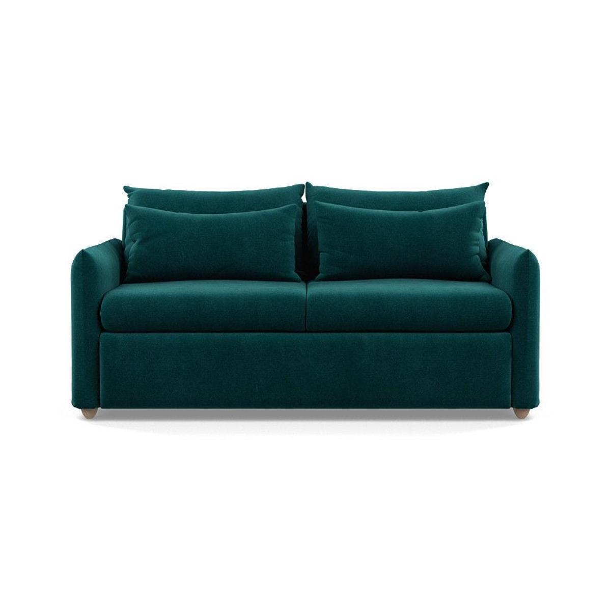 Heal's Pillow 3 Seater Sofa Bed Smart Linen Navy Stained Oak Feet - Heal's UK Furniture – image 35