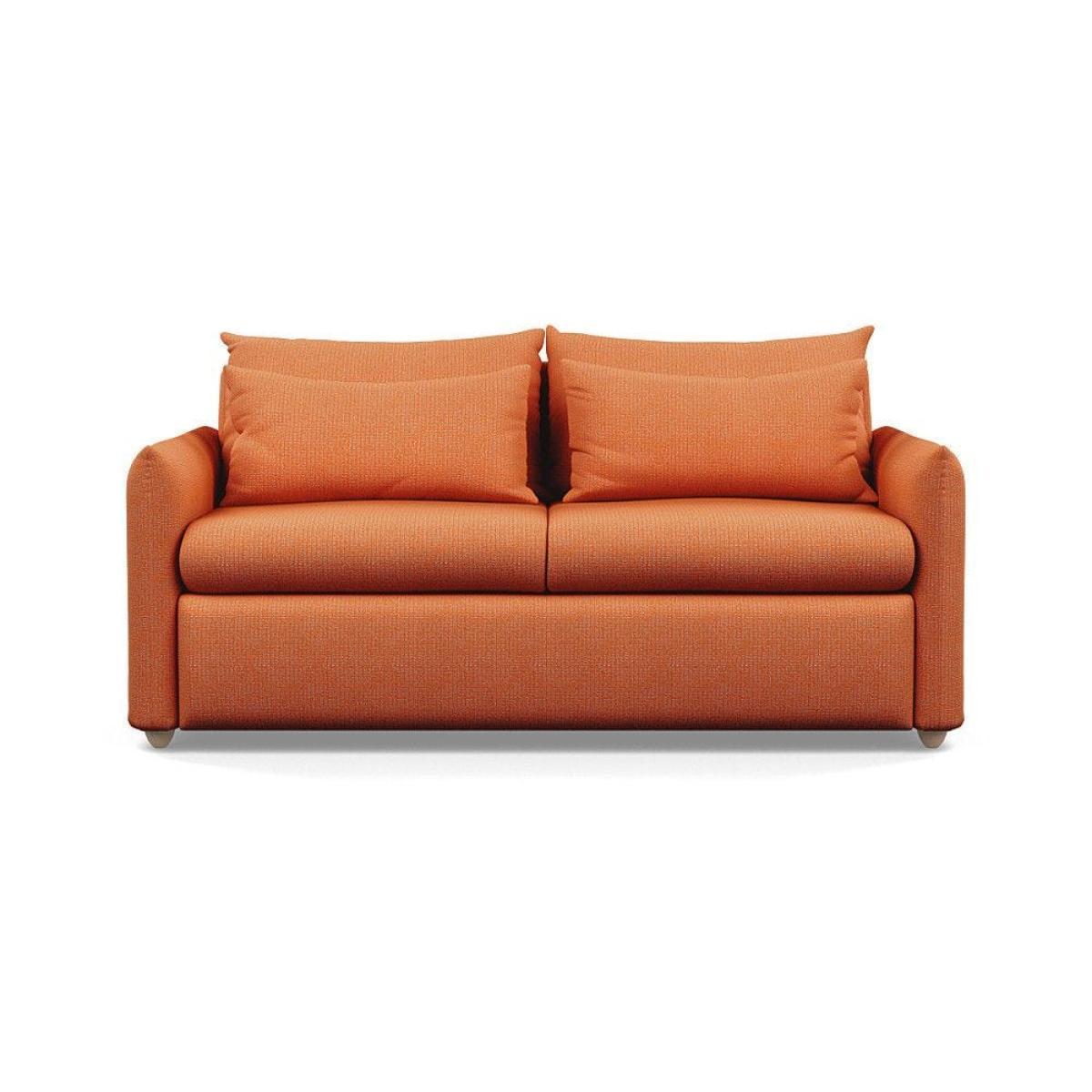 Heal's Pillow 3 Seater Sofa Bed Smart Linen Navy Stained Oak Feet - Heal's UK Furniture – image 37