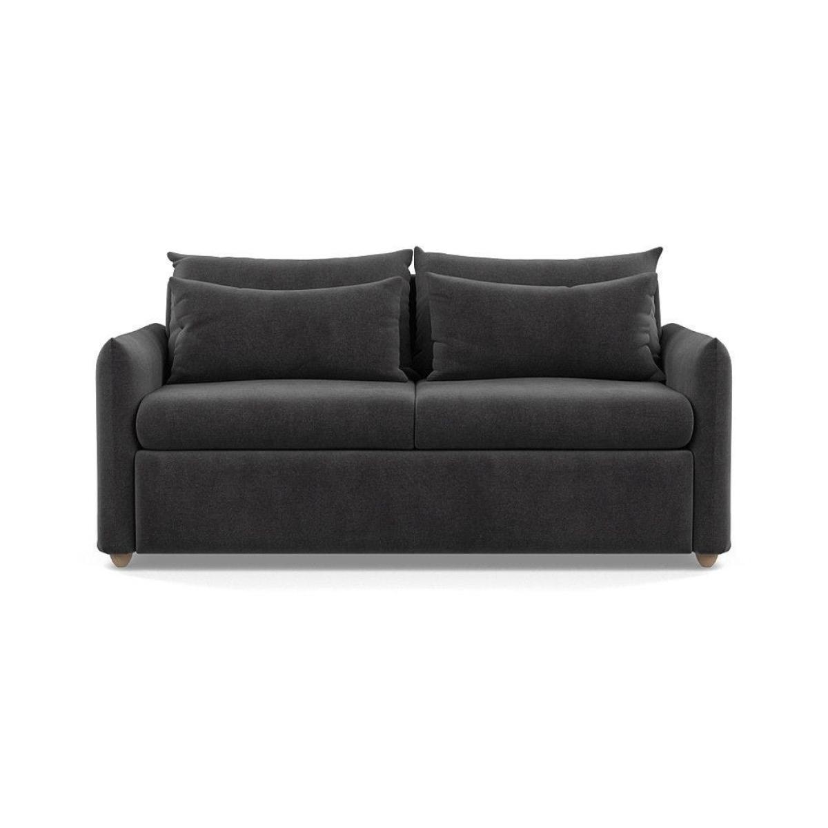 Heal's Pillow 3 Seater Sofa Bed Smart Linen Navy Stained Oak Feet - Heal's UK Furniture – image 39