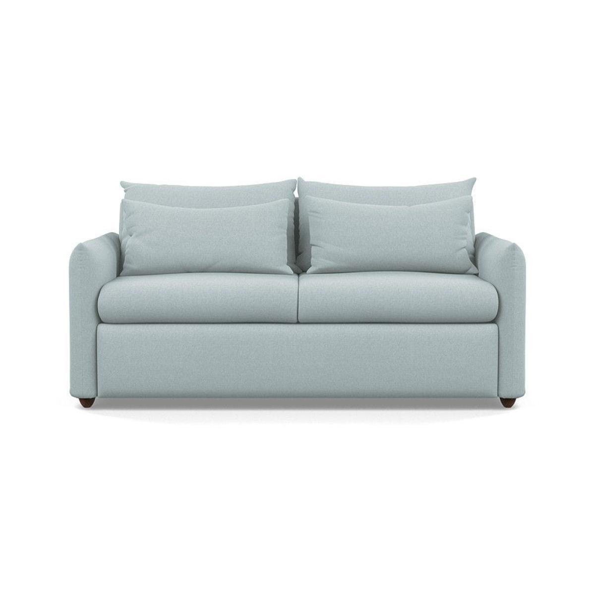 Heal's Pillow 3 Seater Sofa Bed Smart Linen Navy Stained Oak Feet - Heal's UK Furniture – image 5
