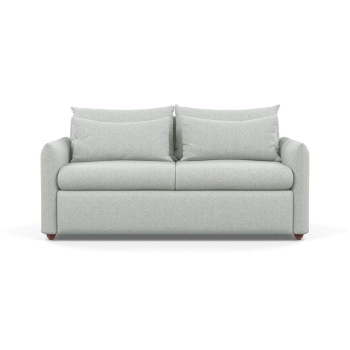 Heal's Pillow 3 Seater Sofa Bed Smart Linen Navy Stained Oak Feet - Heal's UK Furniture – image 42