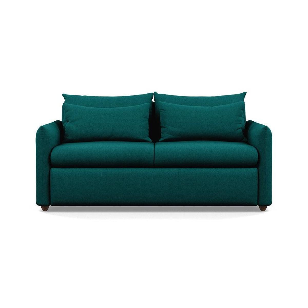 Heal's Pillow 3 Seater Sofa Bed Smart Linen Navy Stained Oak Feet - Heal's UK Furniture – image 45