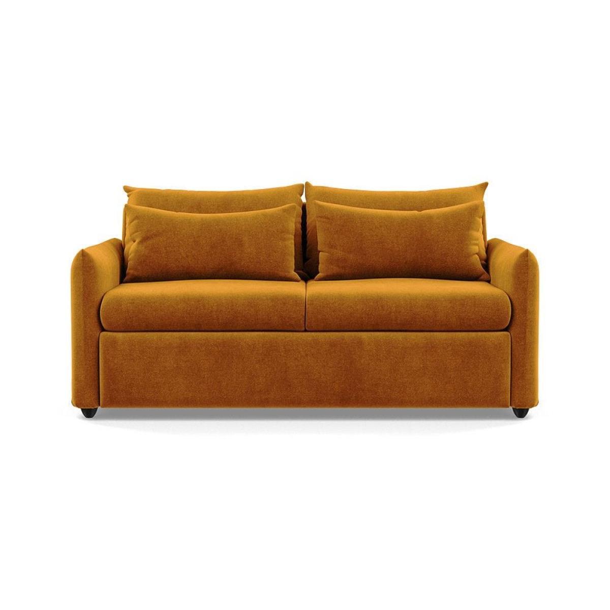 Heal's Pillow 3 Seater Sofa Bed Smart Linen Navy Stained Oak Feet - Heal's UK Furniture – image 47