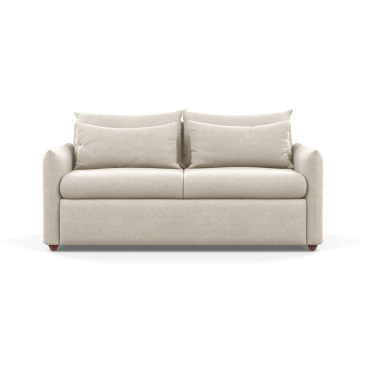 Heal's Pillow 3 Seater Sofa Bed Smart Linen Navy Stained Oak Feet - Heal's UK Furniture – image 48