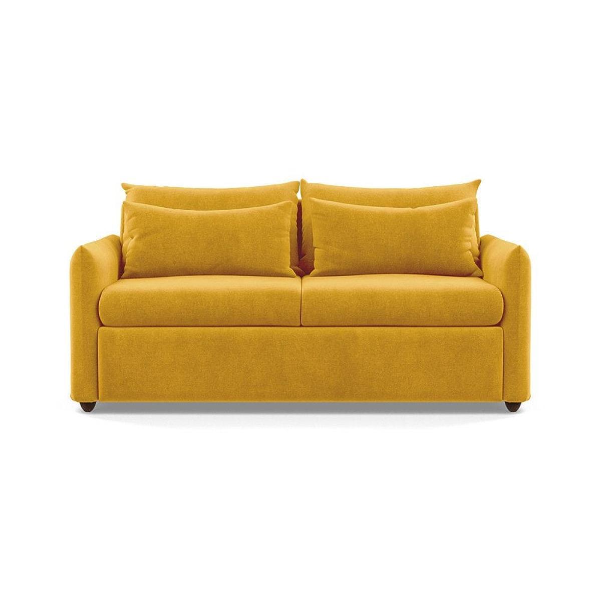 Heal's Pillow 3 Seater Sofa Bed Smart Linen Navy Stained Oak Feet - Heal's UK Furniture – image 7