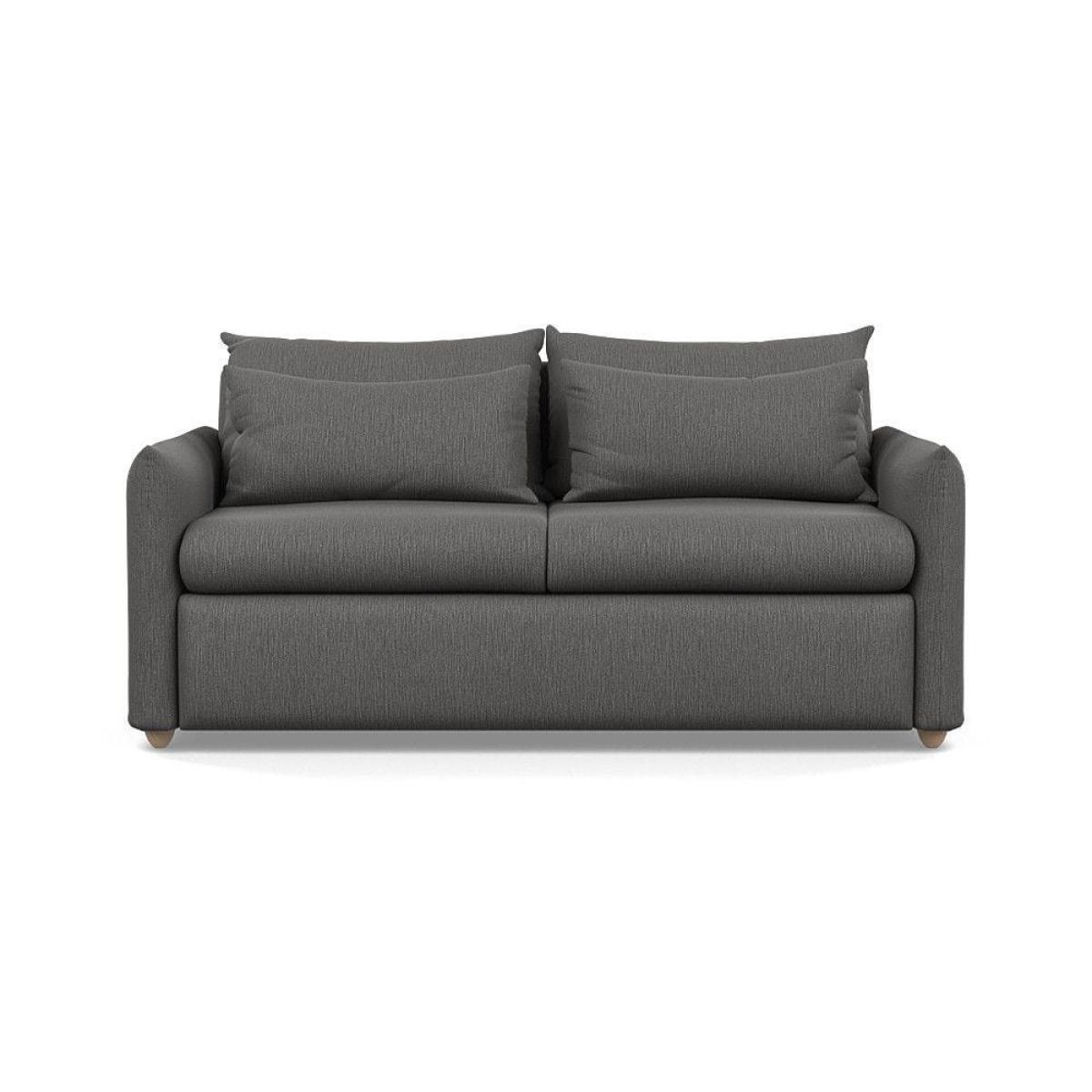 Heal's Pillow 3 Seater Sofa Bed Smart Linen Navy Stained Oak Feet - Heal's UK Furniture – image 9