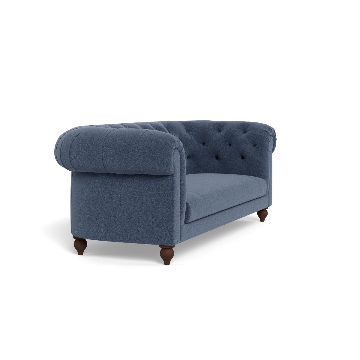 Heal's Fitzrovia 3 Seater Sofa Boucle Indigo Natural Feet – image 2