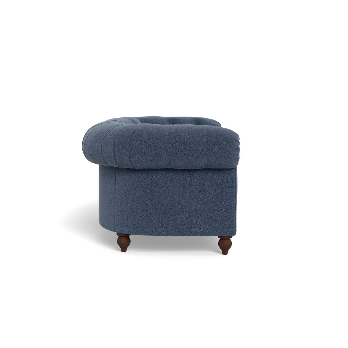 Heal's Fitzrovia 3 Seater Sofa Boucle Indigo Natural Feet – image 3