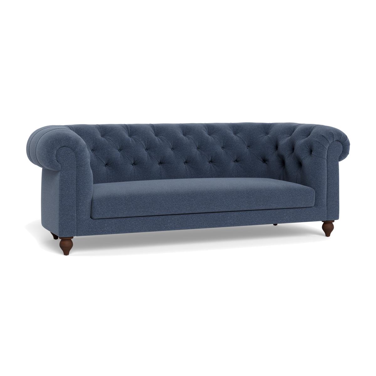 Heal's Fitzrovia 3 Seater Sofa Boucle Indigo Natural Feet – image 1