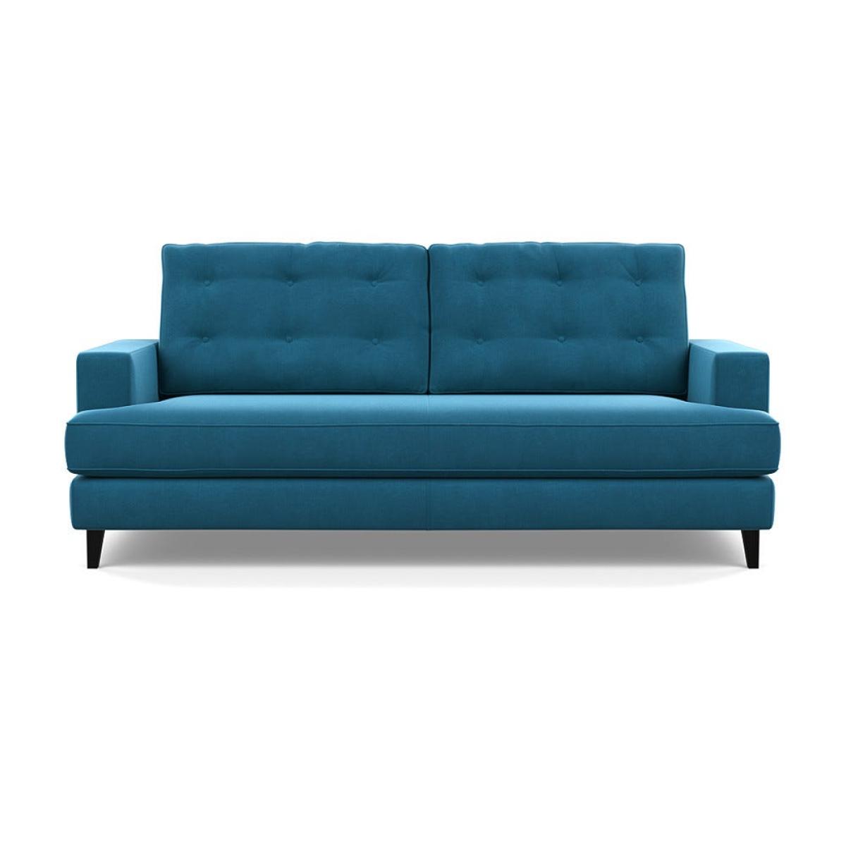 Heal's Mistral 3 Seater Sofa Smart Velvet Ocean Black Feet – image 2
