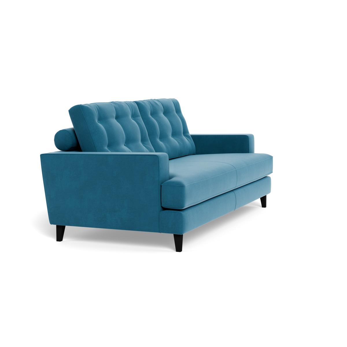 Heal's Mistral 3 Seater Sofa Smart Velvet Ocean Black Feet – image 3