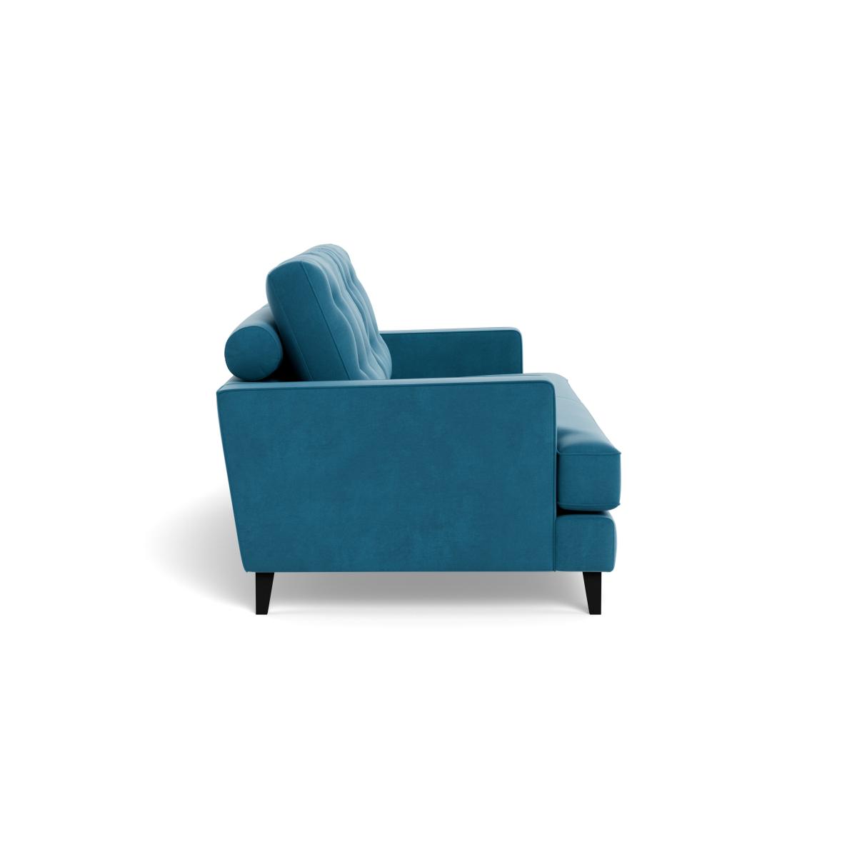 Heal's Mistral 3 Seater Sofa Smart Velvet Ocean Black Feet – image 4