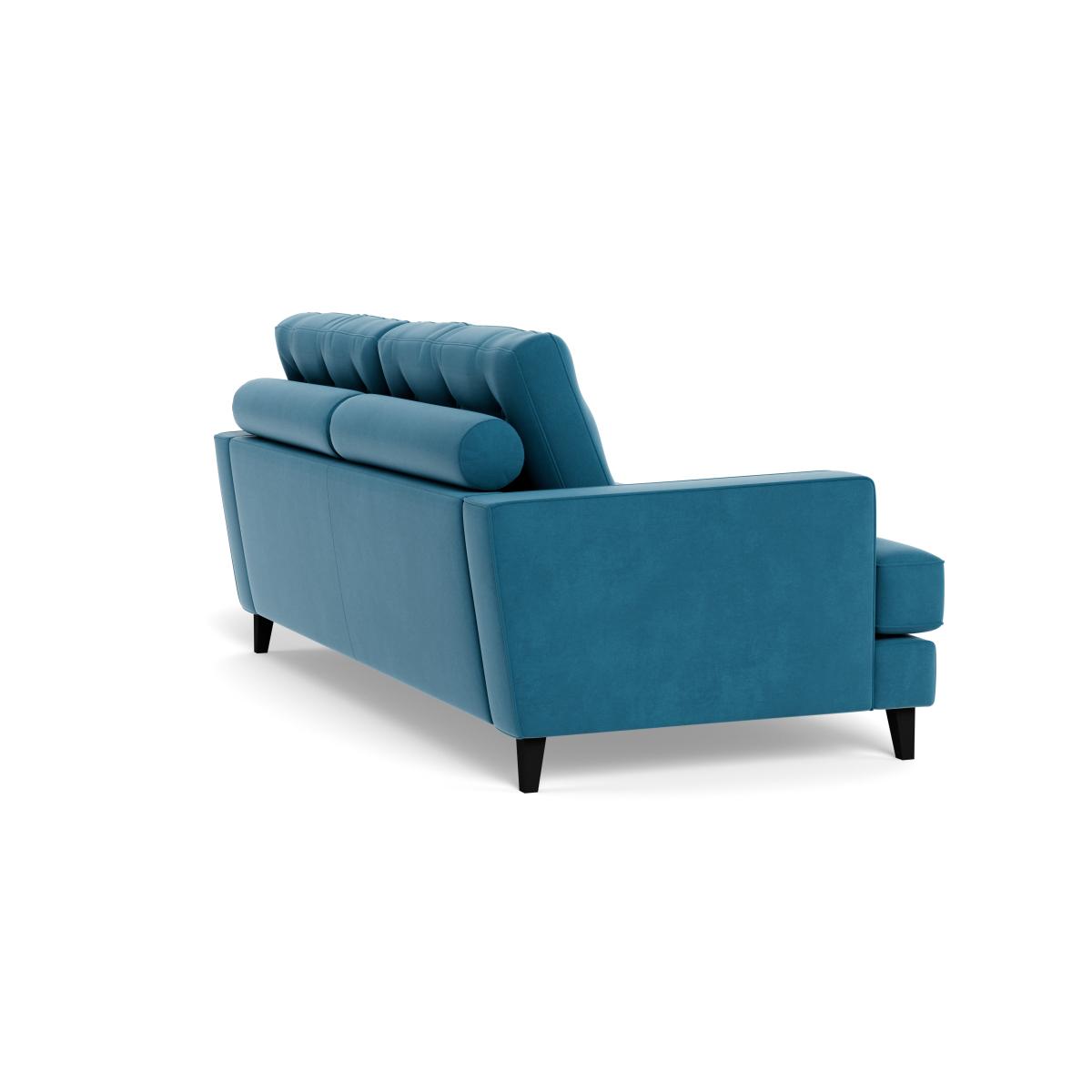 Heal's Mistral 3 Seater Sofa Smart Velvet Ocean Black Feet – image 5