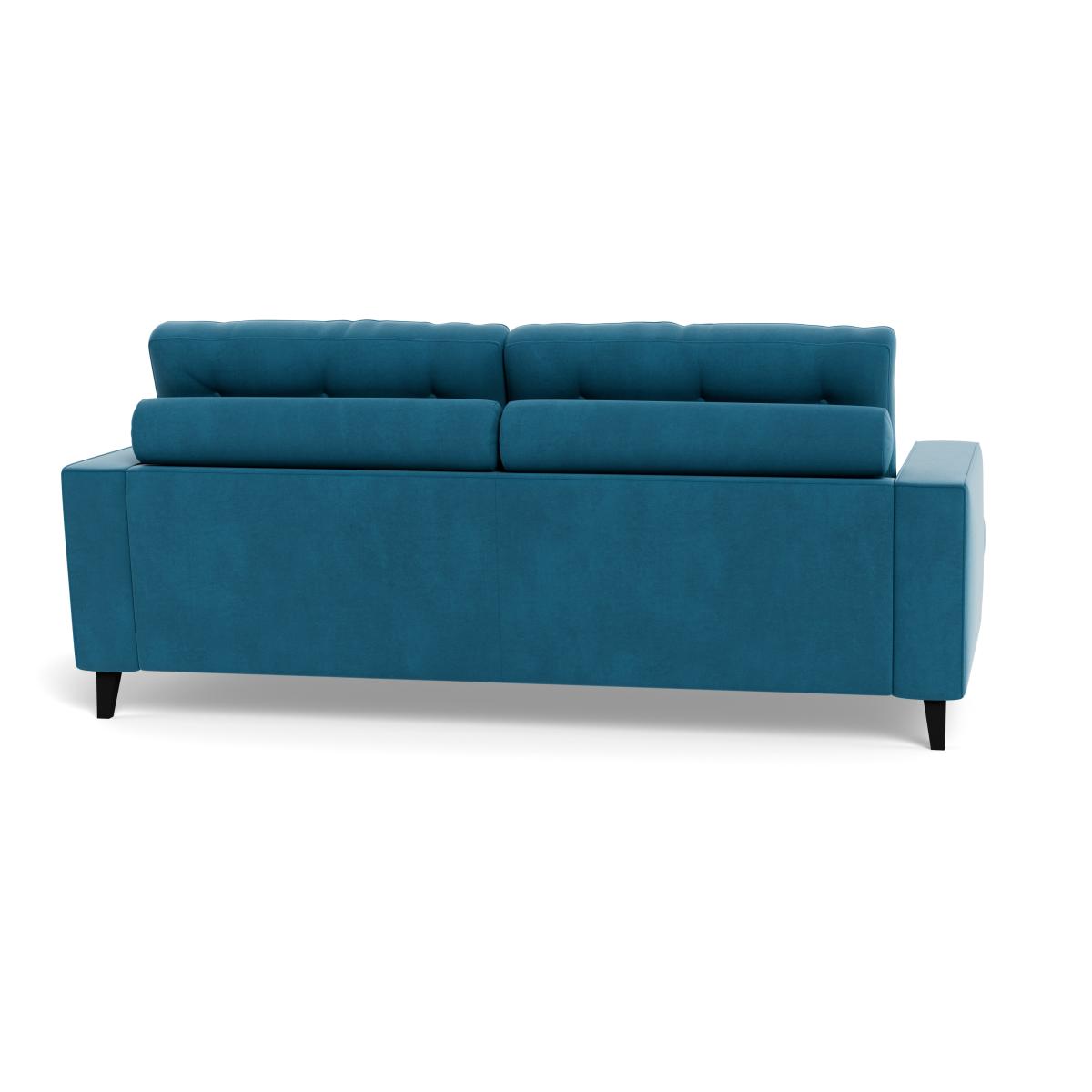 Heal's Mistral 3 Seater Sofa Smart Velvet Ocean Black Feet – image 6
