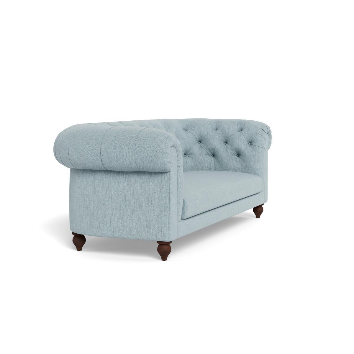 Heal's Fitzrovia 3 Seater Sofa Smart Linen Mix Duck Egg Black Painted Oak Feet - Heal's UK Furniture – image 2