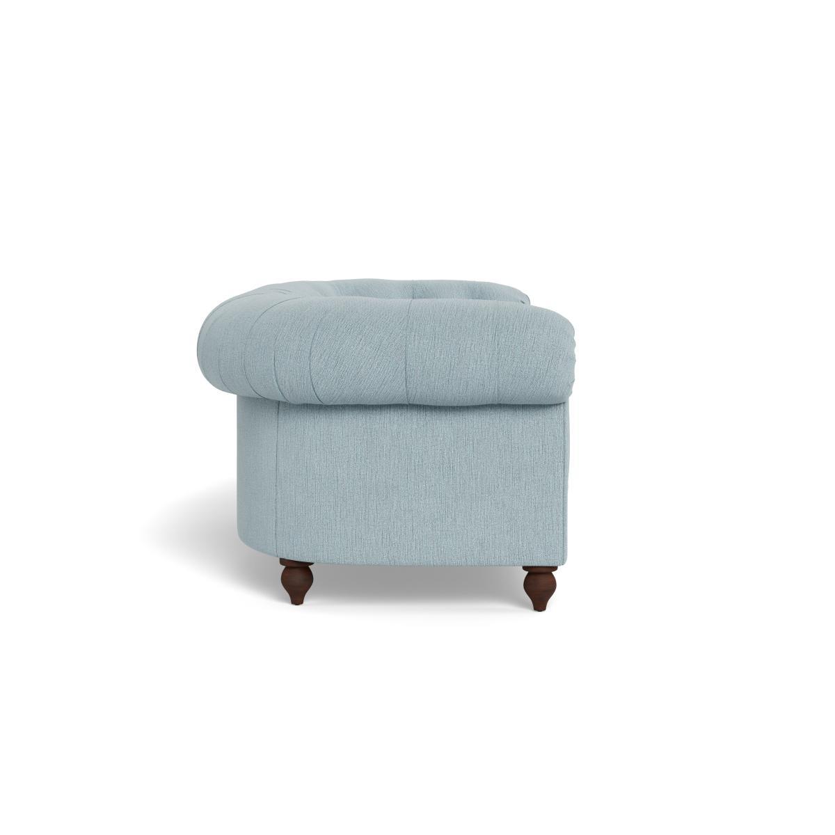 Heal's Fitzrovia 3 Seater Sofa Smart Linen Mix Duck Egg Black Painted Oak Feet - Heal's UK Furniture – image 3