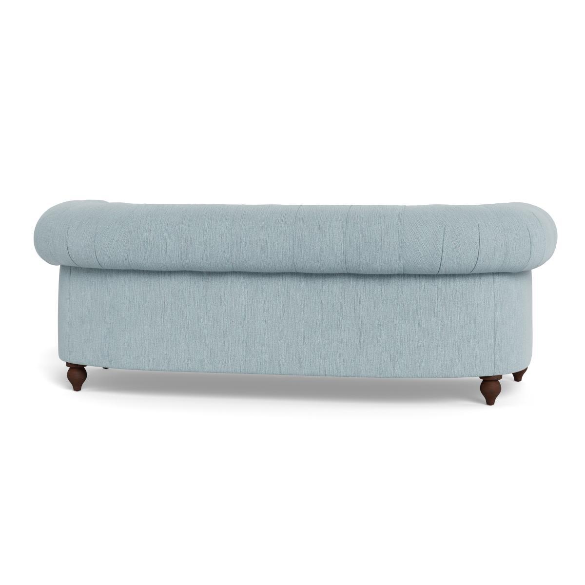 Heal's Fitzrovia 3 Seater Sofa Smart Linen Mix Duck Egg Black Painted Oak Feet - Heal's UK Furniture – image 5