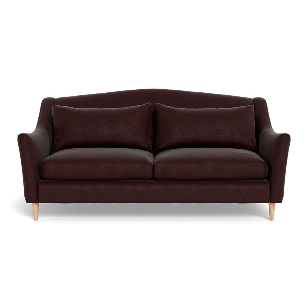 Heal's Somerset 3 Seater Sofa Smart Luxe Velvet Acorn Natural Feet – image 2