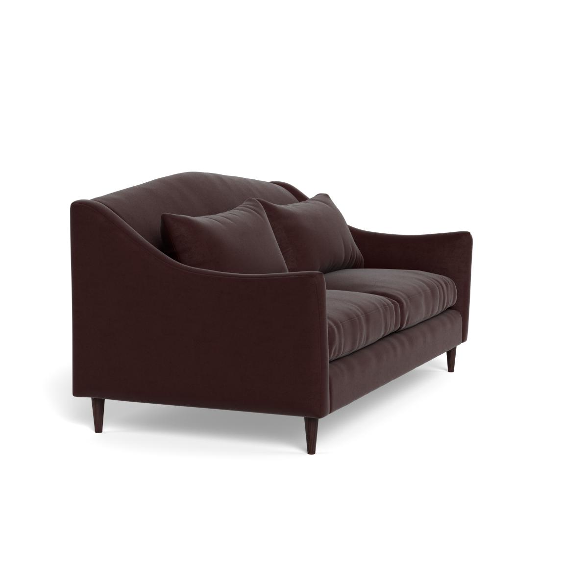 Heal's Somerset 3 Seater Sofa Smart Luxe Velvet Acorn Natural Feet – image 3
