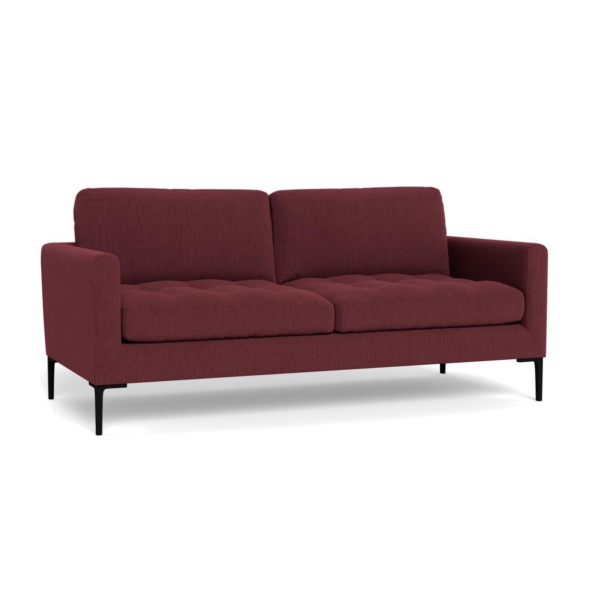 Heal's Eton 3 Seater Sofa Smart Linen Mix Maroon Brass Feet - Heal's UK Furniture – image 1