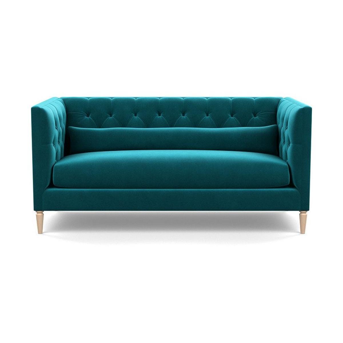 Heal's Balmoral 3 Seater Sofa Smart Velvet Petrol Natural Oak Feet - Heal's UK Furniture – image 102
