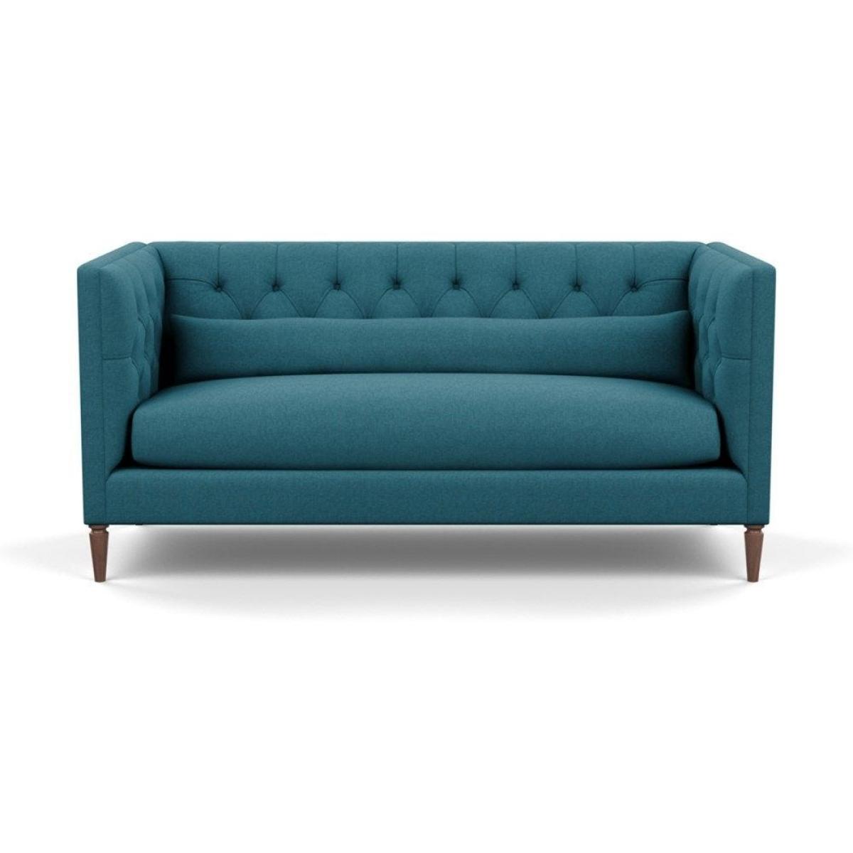 Heal's Balmoral 3 Seater Sofa Smart Velvet Petrol Natural Oak Feet - Heal's UK Furniture – image 28