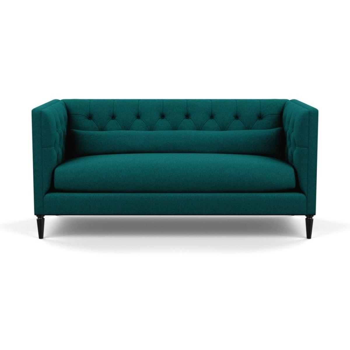Heal's Balmoral 3 Seater Sofa Smart Velvet Petrol Natural Oak Feet - Heal's UK Furniture – image 4