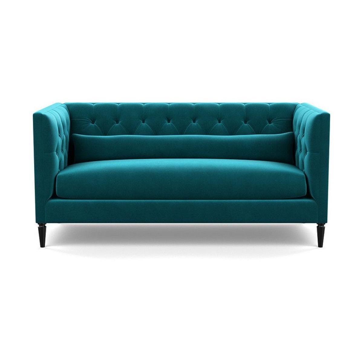 Heal's Balmoral 3 Seater Sofa Smart Velvet Petrol Natural Oak Feet - Heal's UK Furniture – image 62