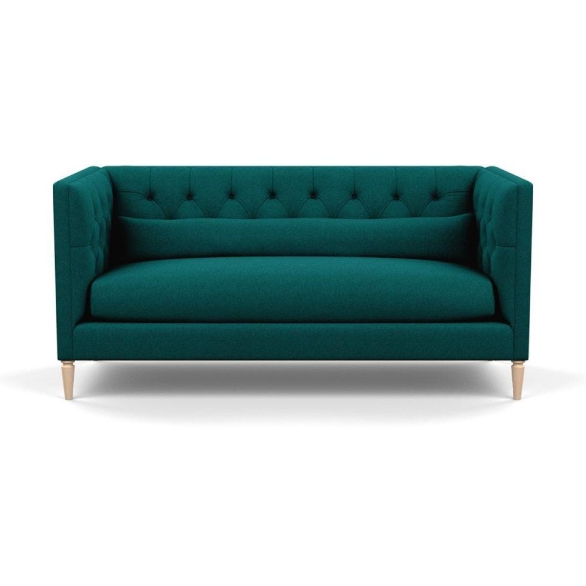 Heal's Balmoral 3 Seater Sofa Smart Velvet Petrol Natural Oak Feet - Heal's UK Furniture – image 76