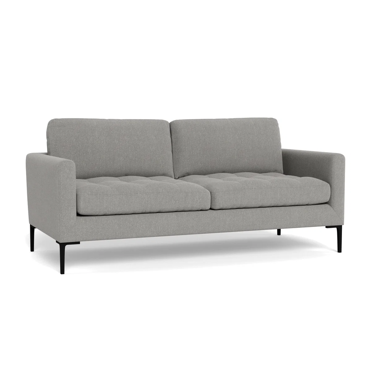 Heal's Eton 3 Seater Sofa Texture Pale Grey Black Feet - Heal's UK Furniture – image 1
