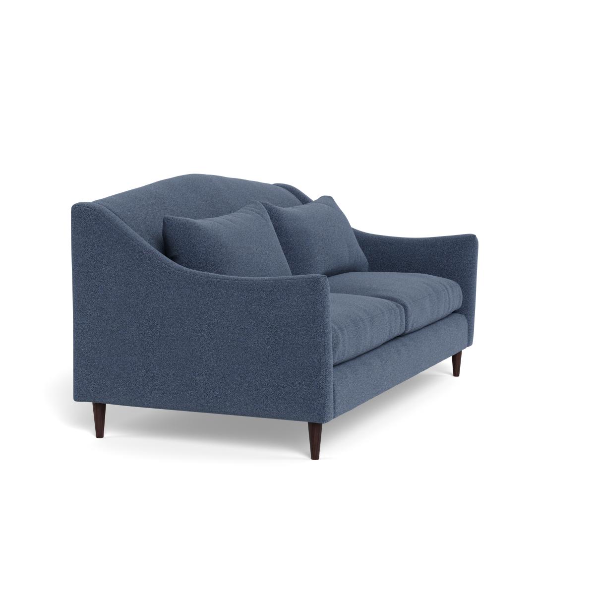 Heal's Somerset 3 Seater Sofa Boucle Indigo Walnut Stained Feet – image 2