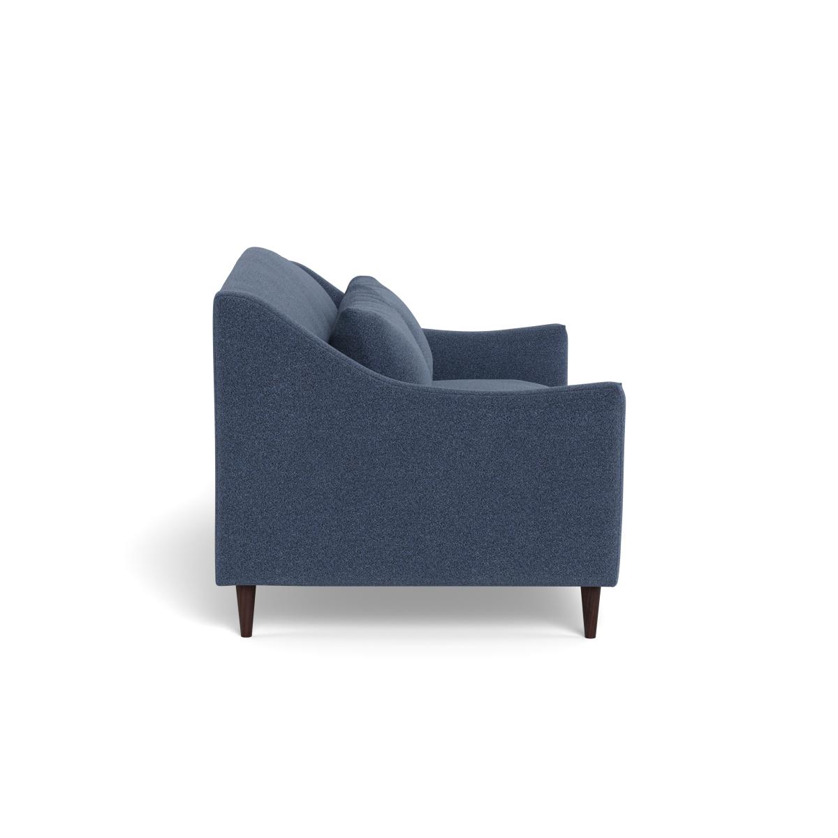 Heal's Somerset 3 Seater Sofa Boucle Indigo Walnut Stained Feet – image 3