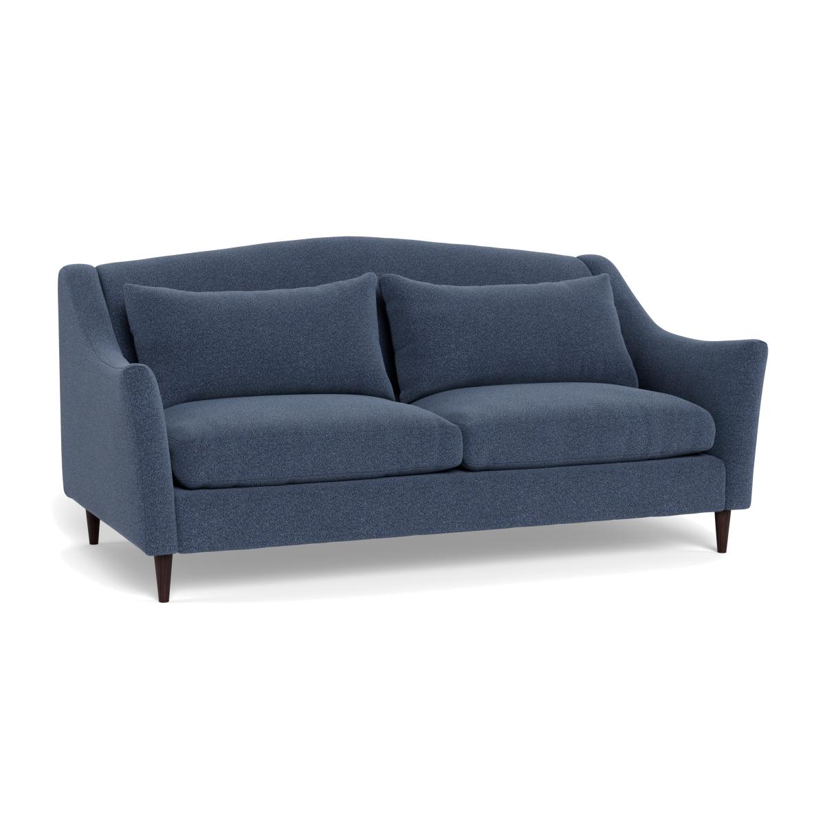 Heal's Somerset 3 Seater Sofa Boucle Indigo Walnut Stained Feet – image 1