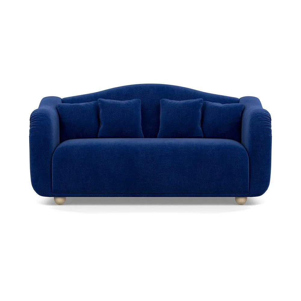 Heal's Tetbury 3 Seater Sofa Smart Luxe Velvet Azure Natural Beech Feet – image 2