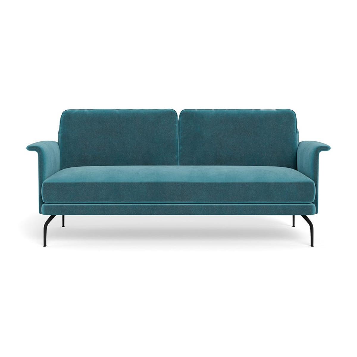 Heal's Iver 3 Seater Sofa Smart Luxe Velvet Airforce Blue Black Feet – image 2