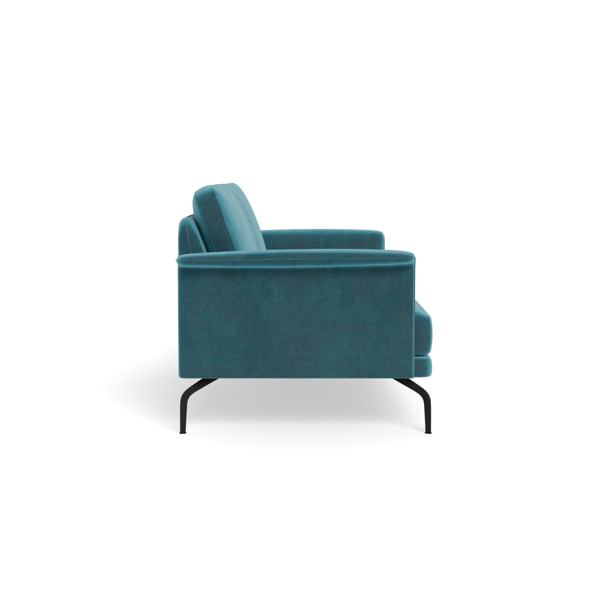 Heal's Iver 3 Seater Sofa Smart Luxe Velvet Airforce Blue Black Feet – image 4