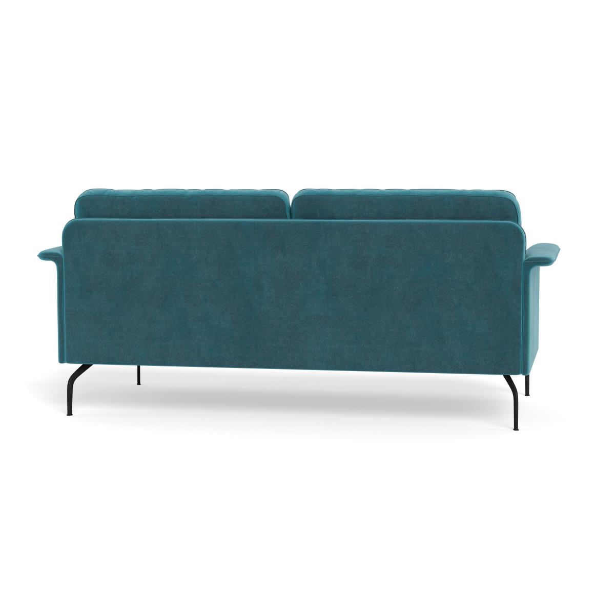 Heal's Iver 3 Seater Sofa Smart Luxe Velvet Airforce Blue Black Feet – image 6